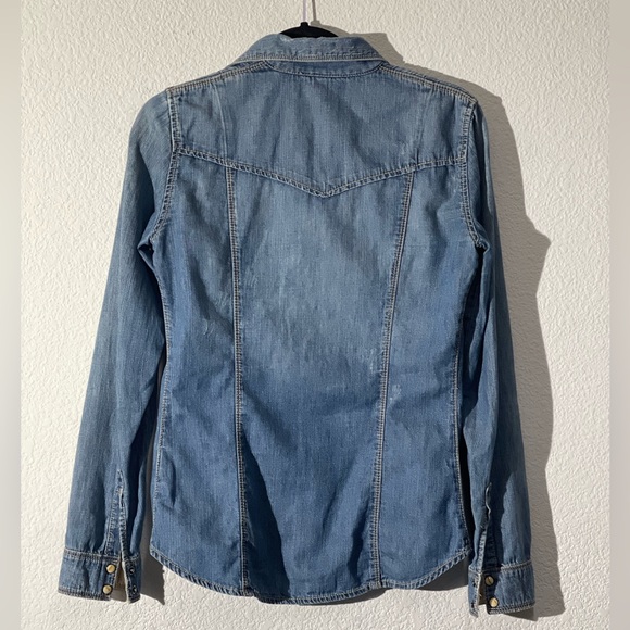 Guess Denim Shirt 
Style #W14H11D06 - Picture 2 of 6